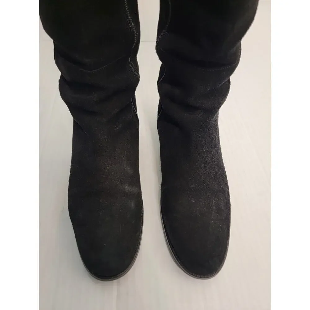 Navyboot Switzerland Over The Knee Boot Women 40 9 Black Suede Leather Tall